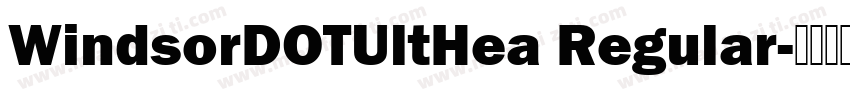 WindsorDOTUltHea Regular字体转换
